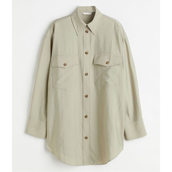 H&M Tops - H&M Sage Green Oversized Shirt. NWT size small.